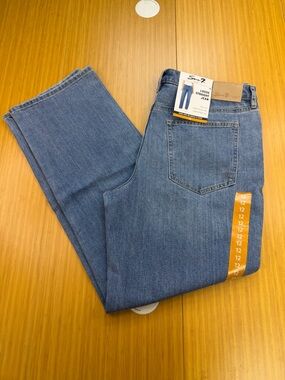 Seven7 Women's Loose Straight Jean Size 12 Medium Wash (Authentic)